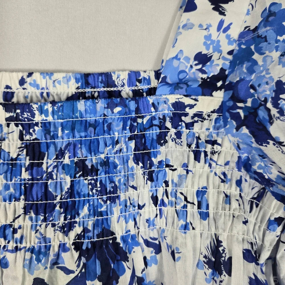 Tuckernuck Bluebell Meadows Tilly Smocked Floral Cotton Top NEW $168 sz Small